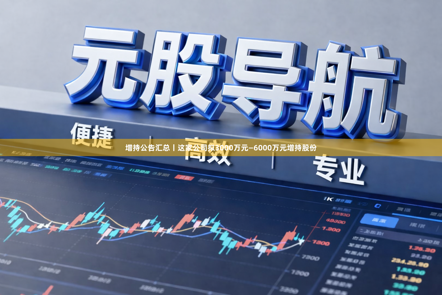 增持公告汇总丨这家公司拟3000万元—6000万元增持股份